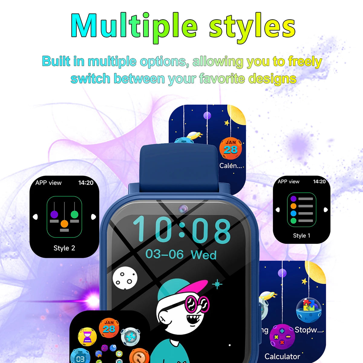 Kids Games Smart Watch 18 Games Camera Waterproof Flashlight Sleep Monitoring Step Counter Boy Girl Children Smartwatch Gifts