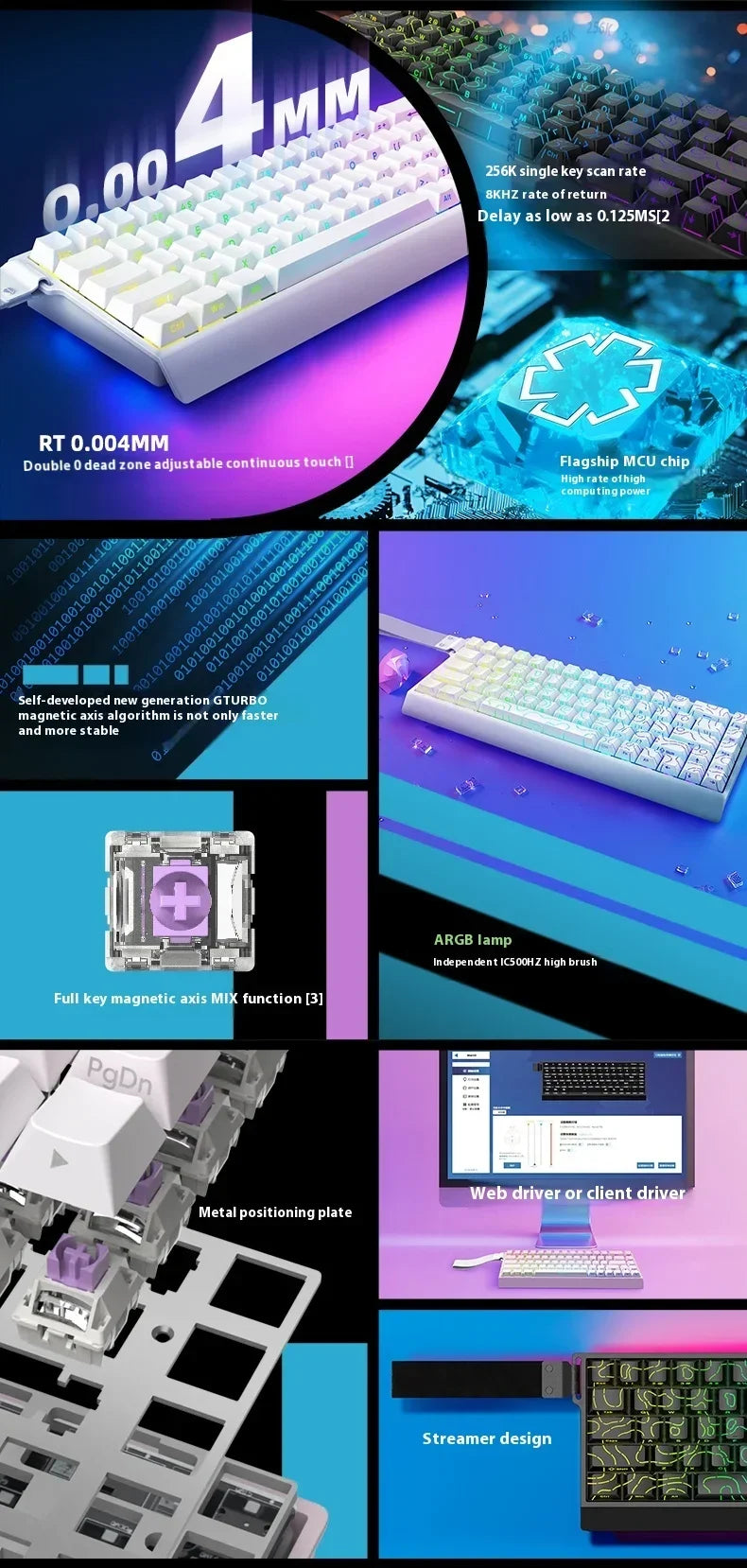 IROK Carotmas Mercury68 Max mars68 pro Mercury 68 Gaming Magnetic Mechanical Keyboard Rapid Trigge 0.001 8K Wired Gamer Keyboard