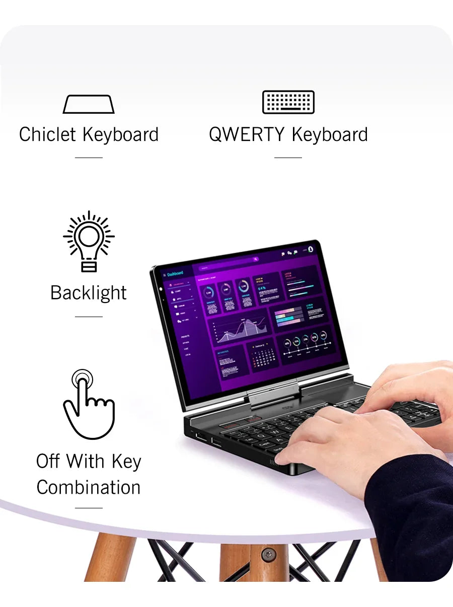 GPD Pocket 4 RAM 16GB 32GB 64G Memory 1TB 2TB SSD Hard Disk  Laptop Notebook Mini PC Portable Gaming Computer