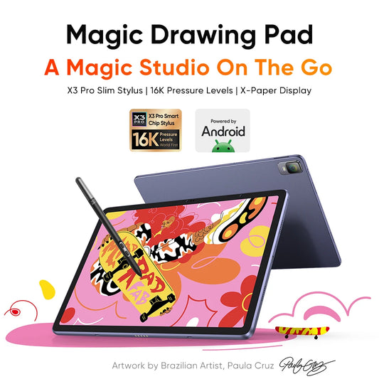 XPPen Magic Drawing Pad 12 inch Tablet Android Pad 2K Resolution 16K Levels 8GB 256GB Graphics Drawing Tablet Monitor Android 14