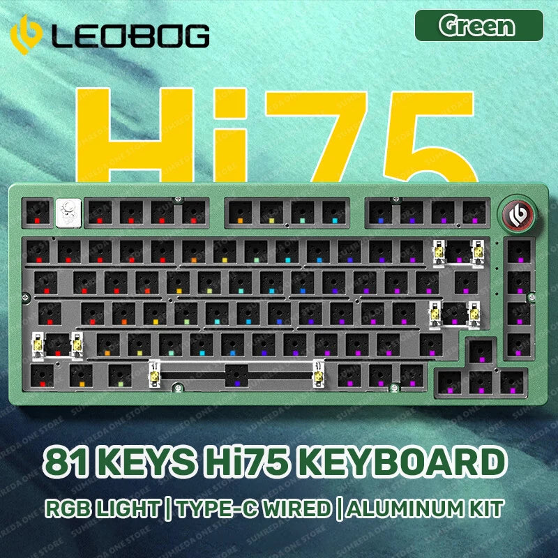 LEOBOG Hi75C Pro Hi75 Sugar65 Custom Mechanical Keyboard Aluminum Kits Hot Swap Wired Gaming Keyboard RGB Gamer Gasket Keyboard