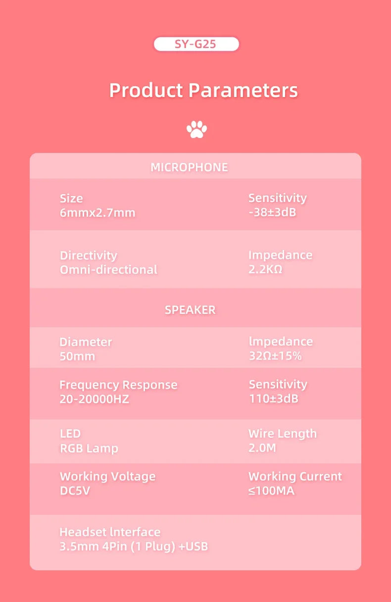 Cat Ears Headphones with Microphone For PS5 HiFi Stereo Bass Headset Gamer Girls RGB Black Pink Helmet for PC Laptop Phone Xbox