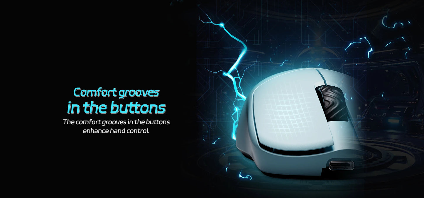 SCYROX V6 Gaming Mouse, Pixart 3950, Omoron Switches, Web Based Software, 8K Dongle Included