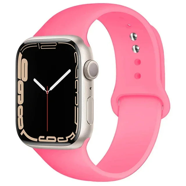 Silicone Band For Apple Watch strap 46mm 44mm 45mm 40mm 41mm 42-38mm 49mm sport bracelet iwatch series 11 10 9 8 7 6 5 SE Ultra3