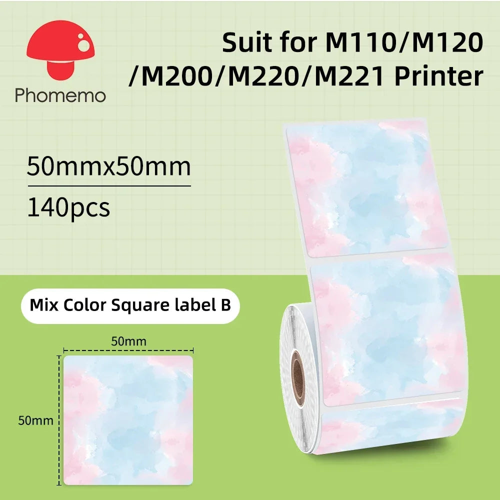 Phomemo M221 Label Printer Portable Thermal Maker Bluetooth Handheld Barcode QR Code Sticker Paper Rolls Labeller White 75mm Tag