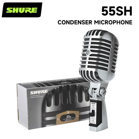 Shure 55SH  Metal Vintage Microphone Simulation Classic Dynamic Vocal Mic Wired Microphone Recording for Karaok