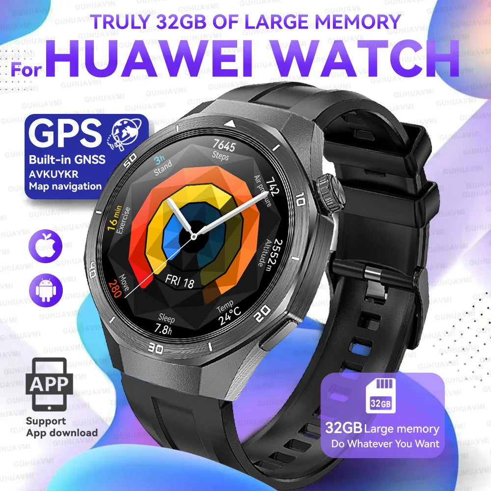2025 New For HUAWEI GT 5 Pro Multifunction HarmonyOS System Smartwatch Sapphire Screen 32Gb RAM GPS HD Video Call Smart Bracelet