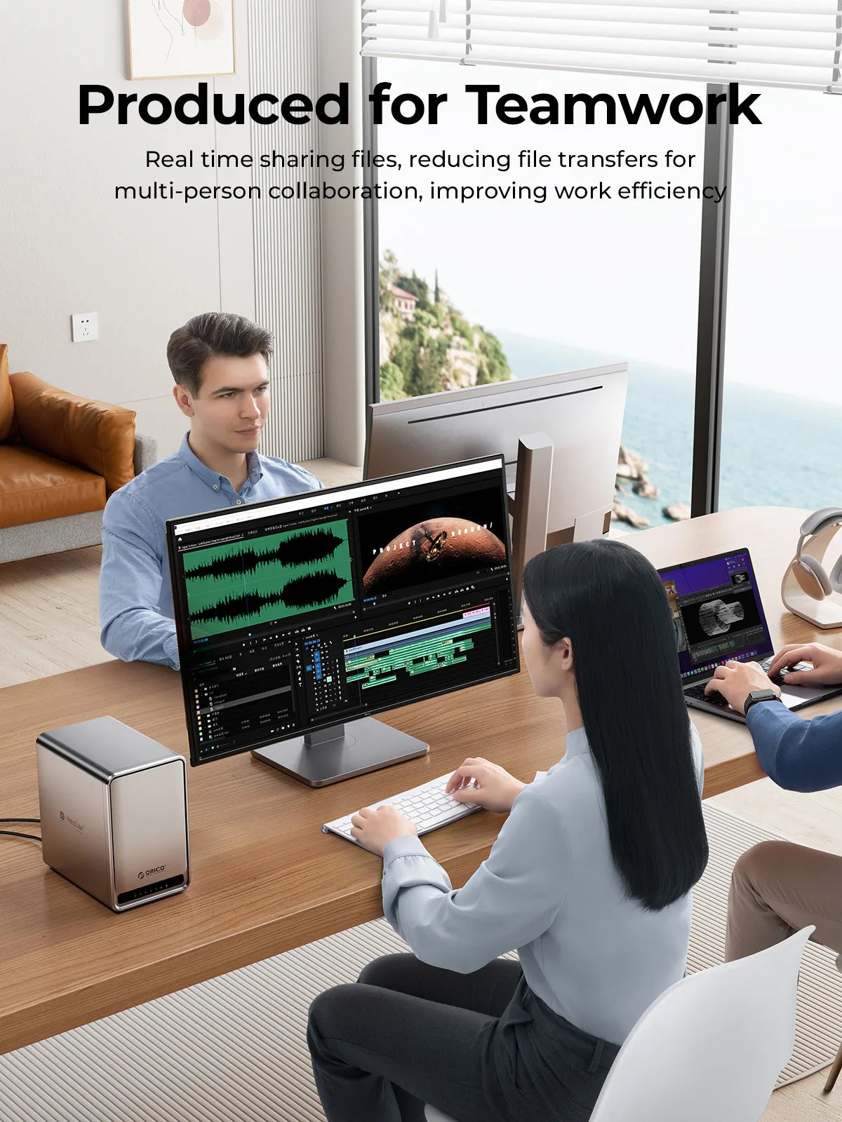 ORICO USB 3.2 MetaCube Household Storage SATA NAS 2/5 Bay HDD/SSD Enclosure 40TB/100TB House Personal Cloud Serve Smart Backup