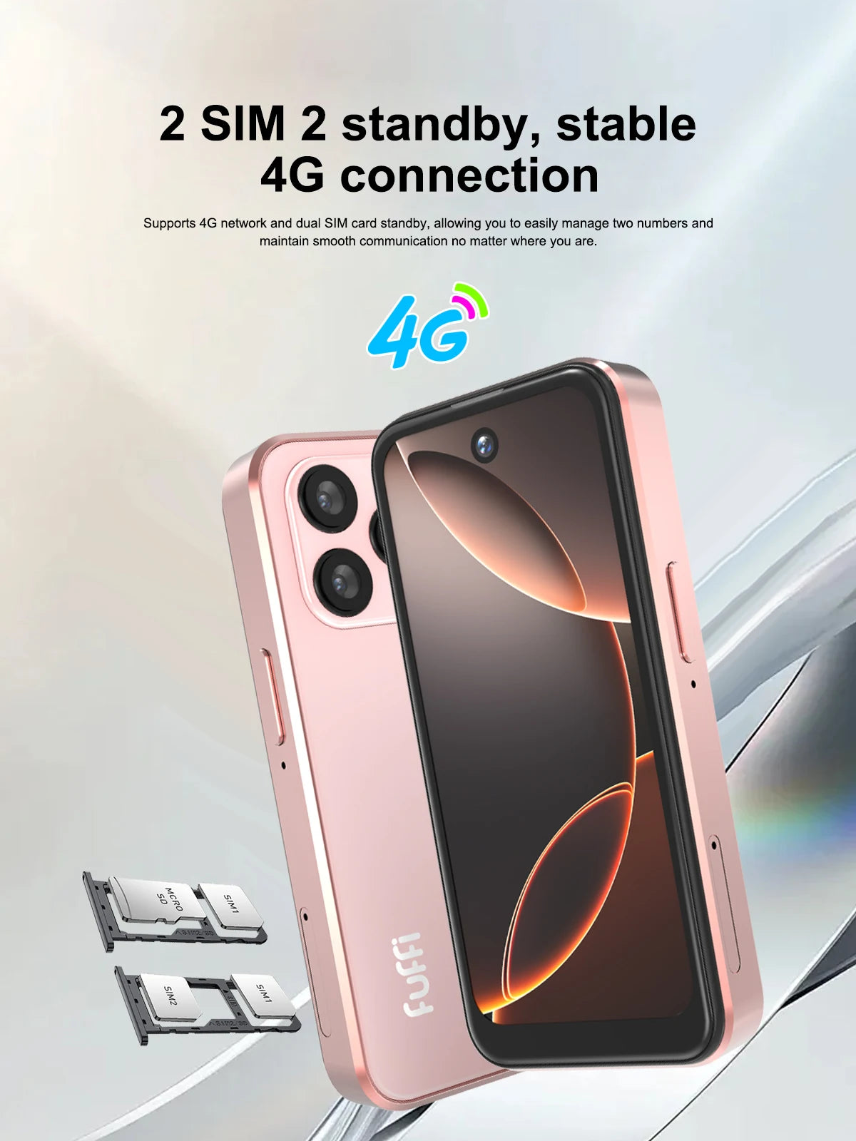 Fuffi XS16 Mini Phone 4G LTE Android10.0 Smartphone 4GB RAM 32GB ROM 4" Display 5MP Camera Dual SIM With Play Store WhatsAPP