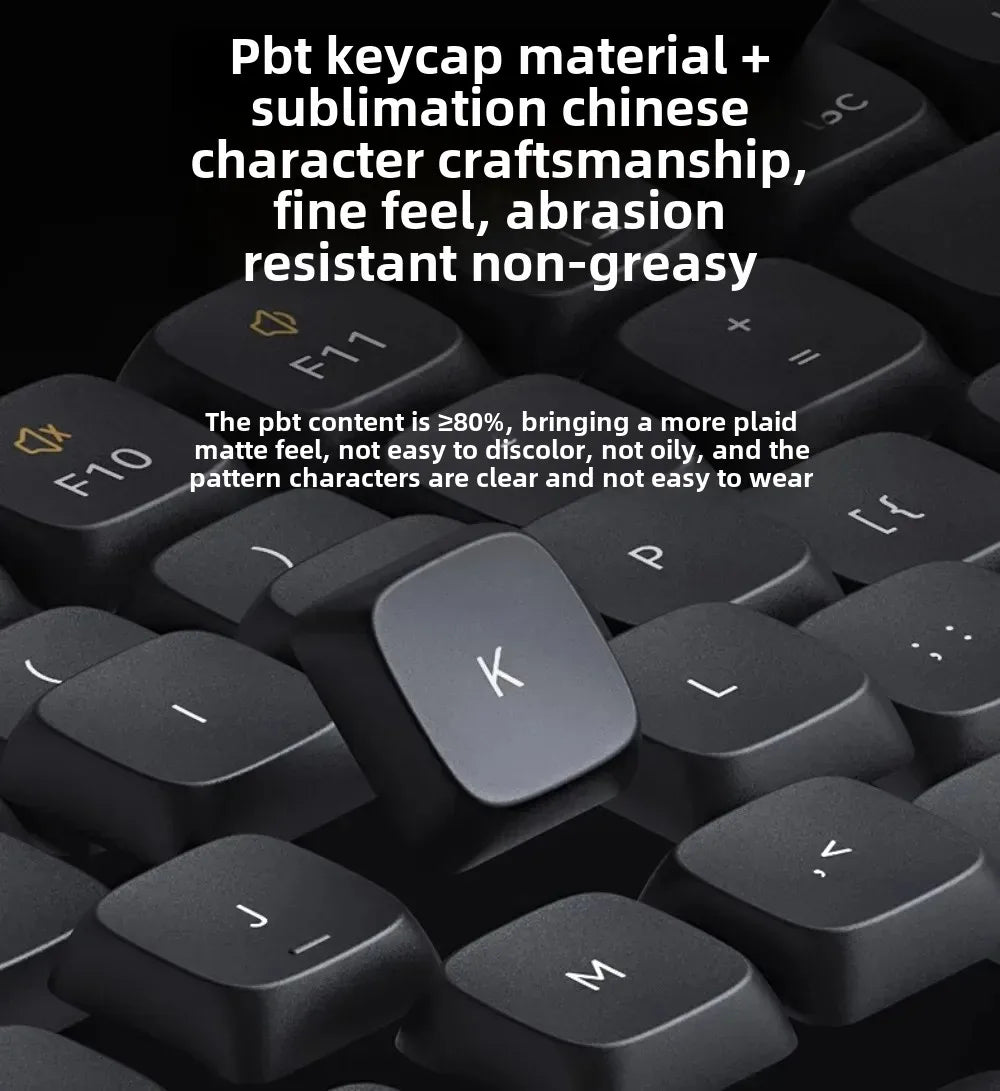 Lofree Flow Series Low-Profile Wireless Mechanical Keyboard Aluminum Gasket 2-Mode Bluetooth Wired Type-c Office Portable Typing