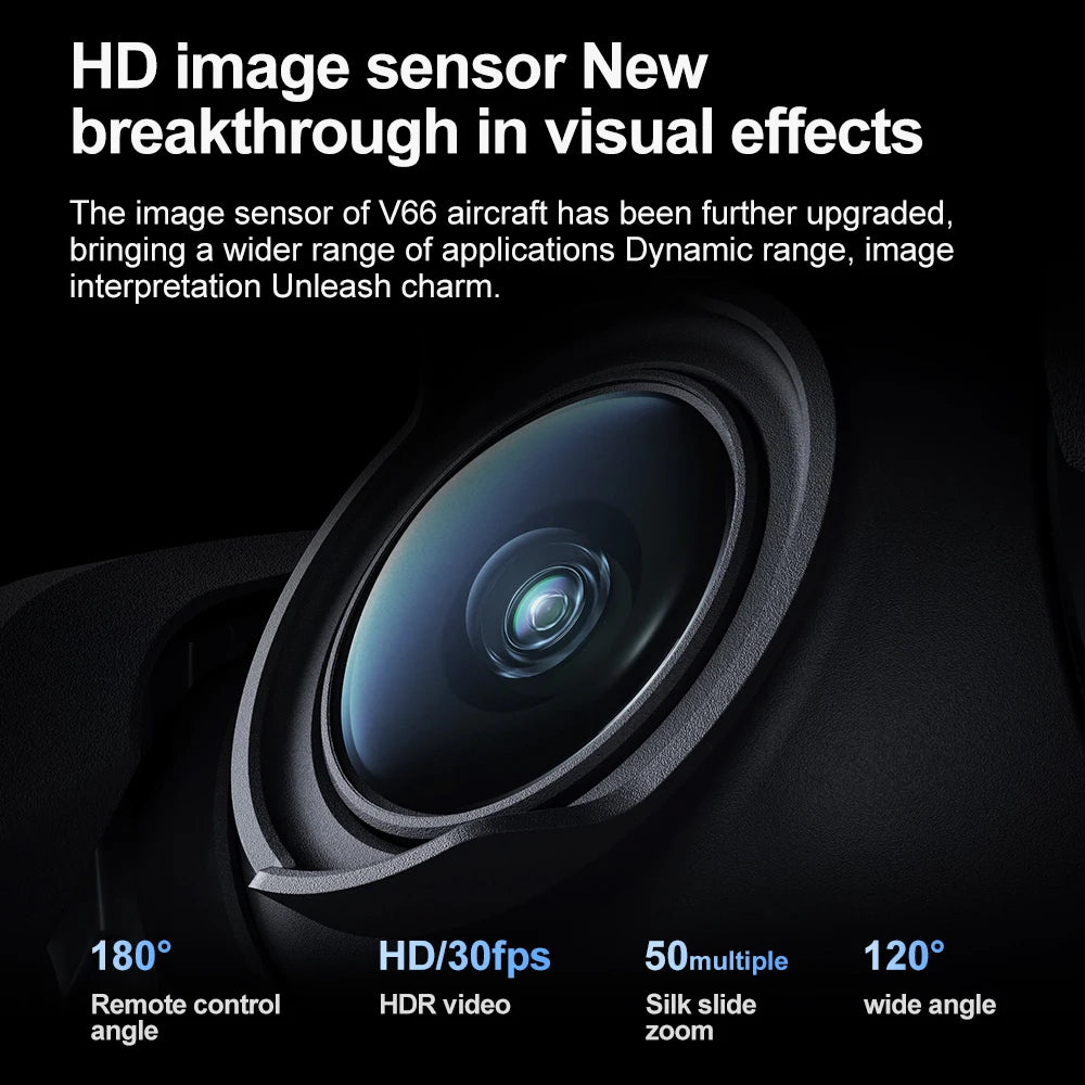 New V66 Mini Drone WIFI FPV Hover 4K Professional HD Camera Pocket Coloful Lights Dron Rc Plane Foldable RC Quadcopter Boy Toys