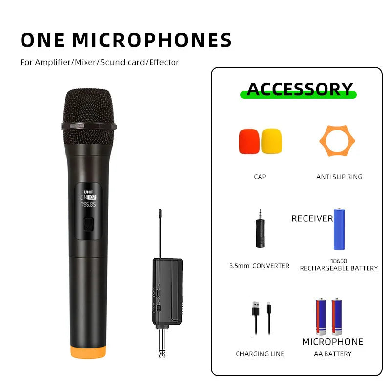 Xiaomi Wireless Microphone 2.4G UHF Fixed Frequency 2 Channels Handheld Micphone For Live Party Karaoke Professional Meeting