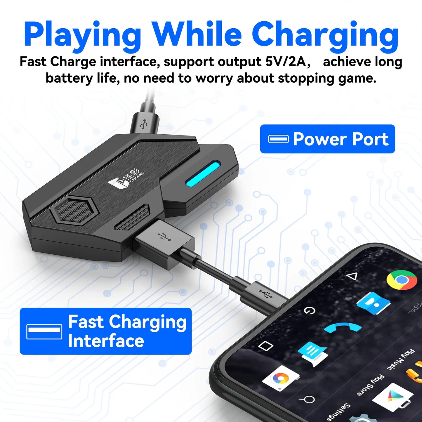 Kit Mobilador Gamer Kit Mobile Games Converter Keyboard Mouse 5 In 1 Kit One Hand Gaming Keyboard Adapter Controller PUBG Mix SE