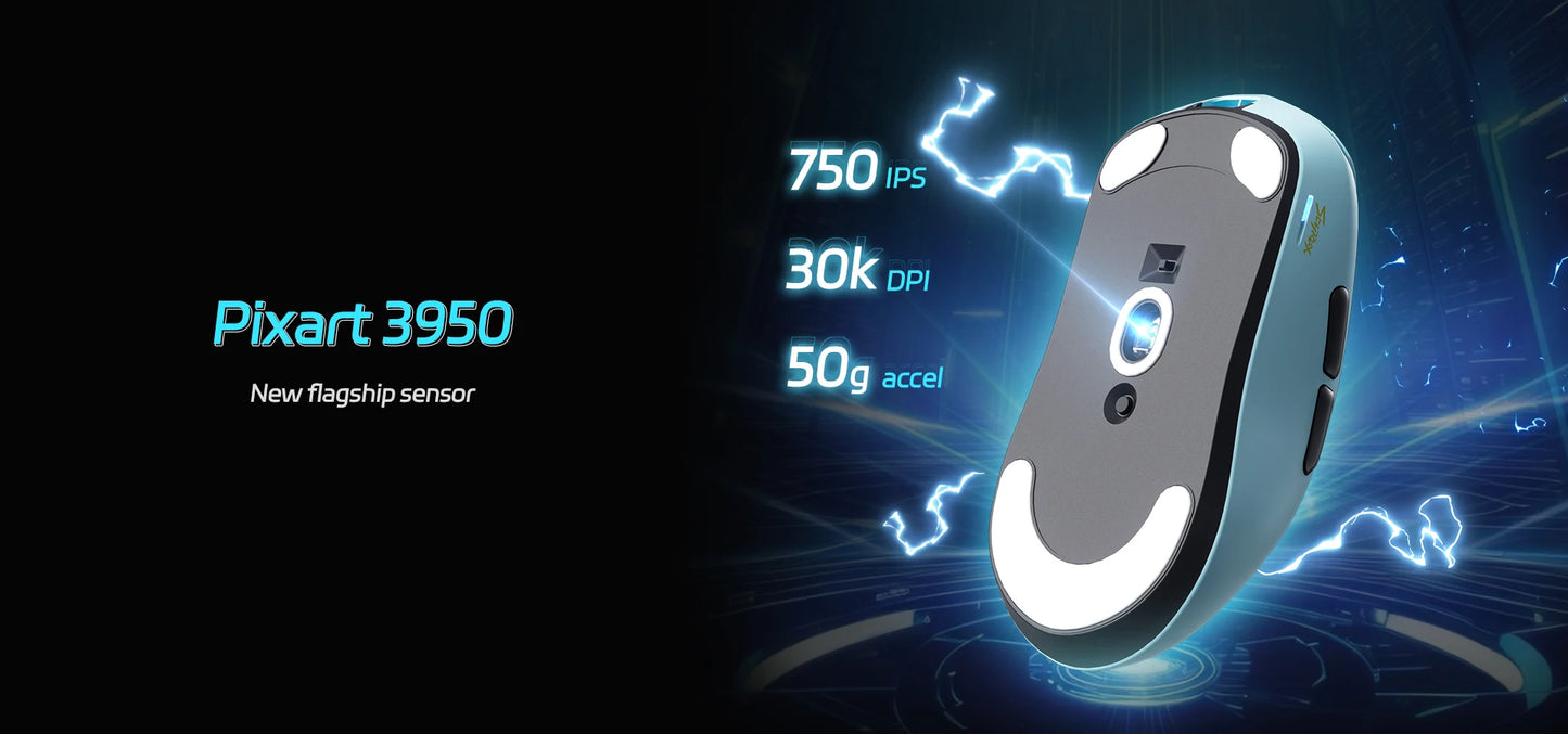 SCYROX V6 Gaming Mouse, Pixart 3950, Omoron Switches, Web Based Software, 8K Dongle Included