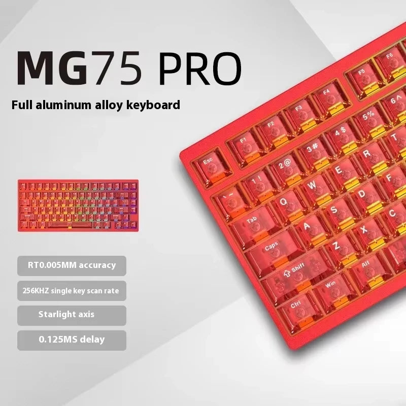 IROK MG75 PRO/MAX Mechanical Keyboard Magnetic Switch Rgb Hot Swap Aluminum Rt0.005 Quick Dismantling Structure Custom PC Gifts