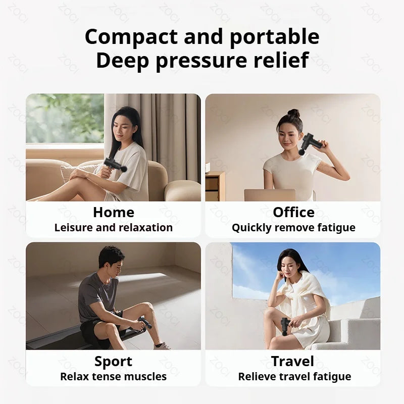 99 Levels Massage Gun Mini Deep Tissue Vibration Muscle Massager Portable Handheld Fascia Gun Digital Display Massager for Body