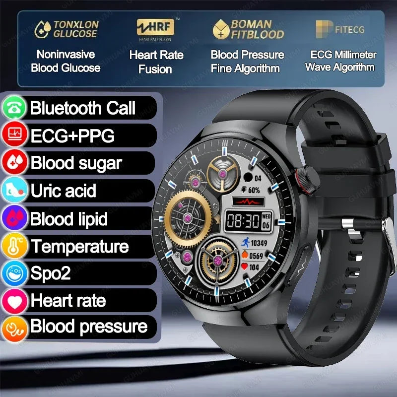 Xiaomi New Medical Grade Smart Watch Blood Sugar Blood Lipid Uric Acid ECG+PPG Body Temperature Bluetooth Call Health Smartwatch