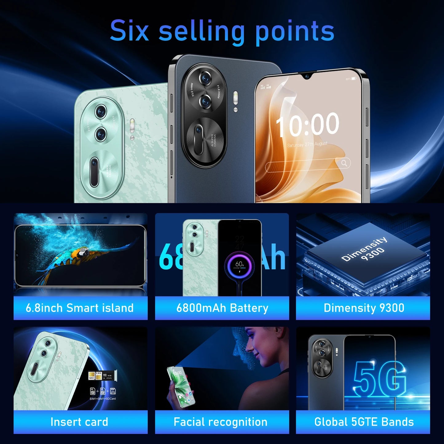 2025 New Reno11 Pro HOT Pad Original Tablet 6.8 inch Android 14 Global Edition 10 Core 16GB+1TB 6800mAh 5G Dual SIM WIFI