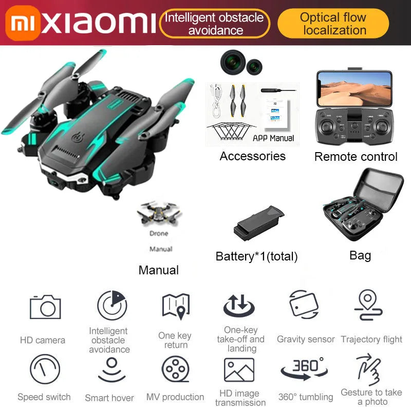 Xiaomi S6 pro Drone Aerial 8K HD Professional Foldable Obstacle Avoidance Quadcopter Dual Camera GPS WIFI RC UAV Christmas Gifts