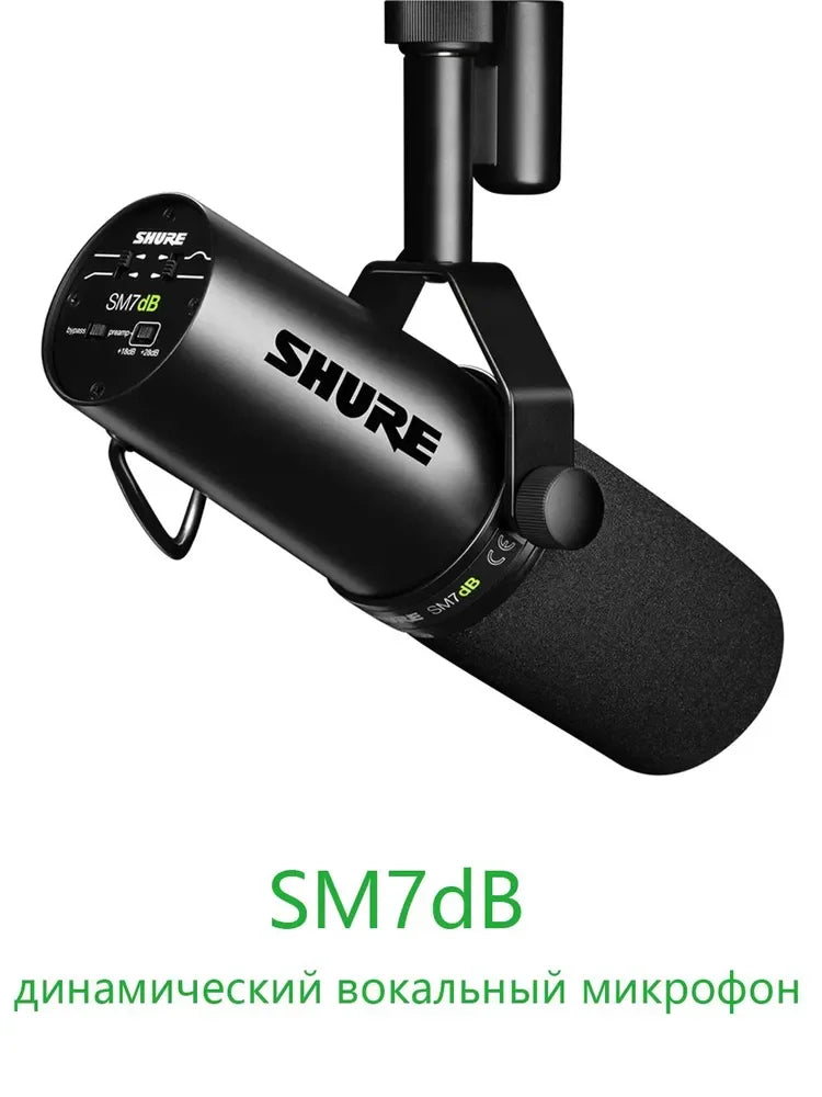 Shure SM7dB 7DB professional podcast microphone, built-in+28dB preamplifier, with optional frequency response dynamic microphone