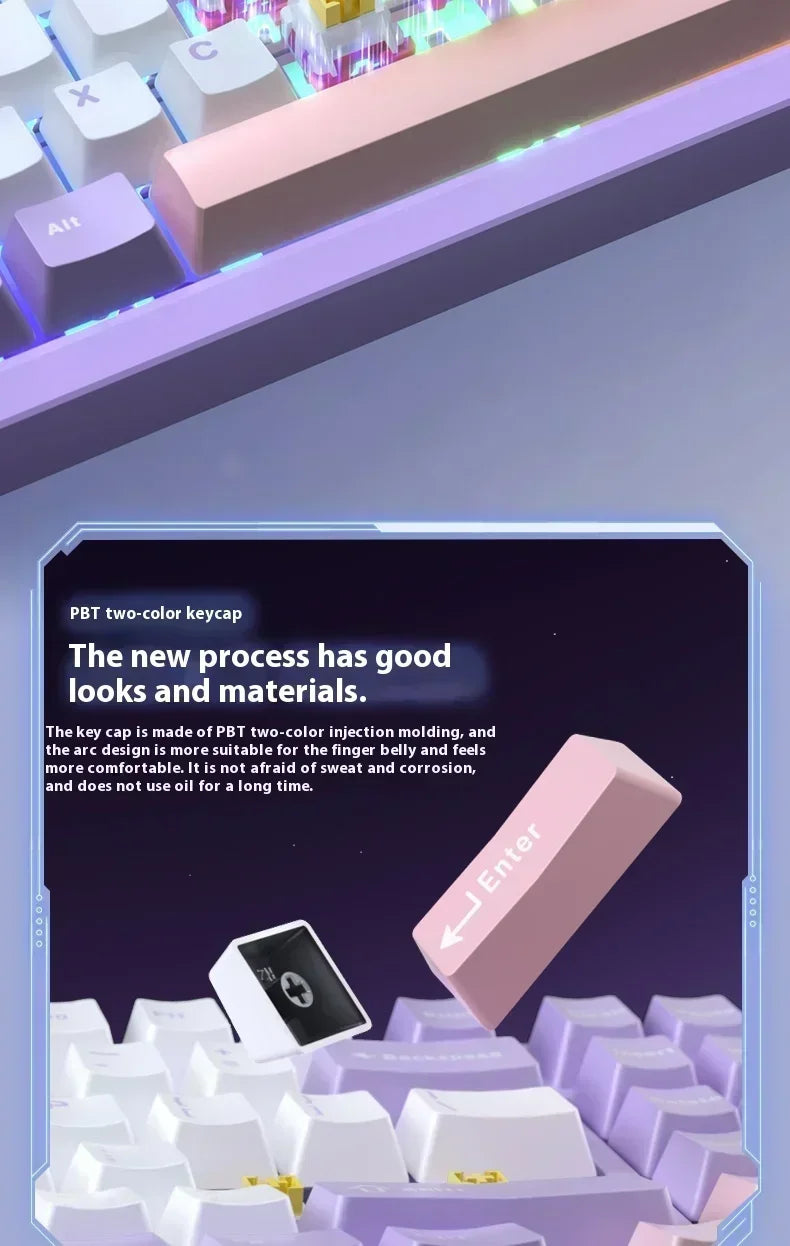 LEOBOG Hi86 Mechanical Keyboard Three-mode Aluminum Alloy Hot-Swap RGB Light Gasket Game Keyboard Customized Esports Accessories