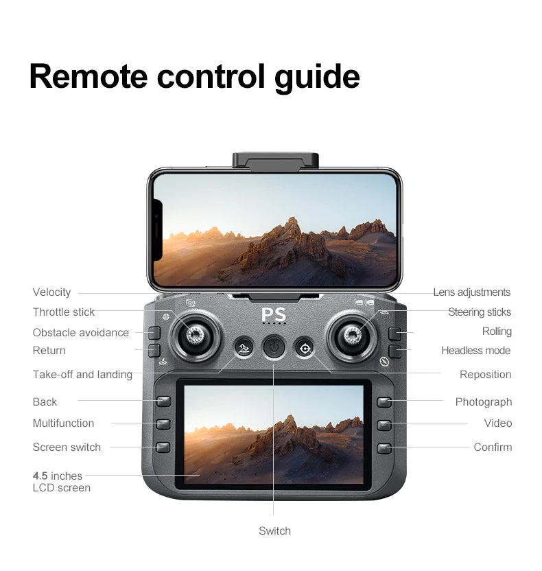 New D13 Drone 4K Professional Three HD Camera with Large Screen 5G WIFI FPV Dron Brushless Optical Flow Hover Folding Quadcopter