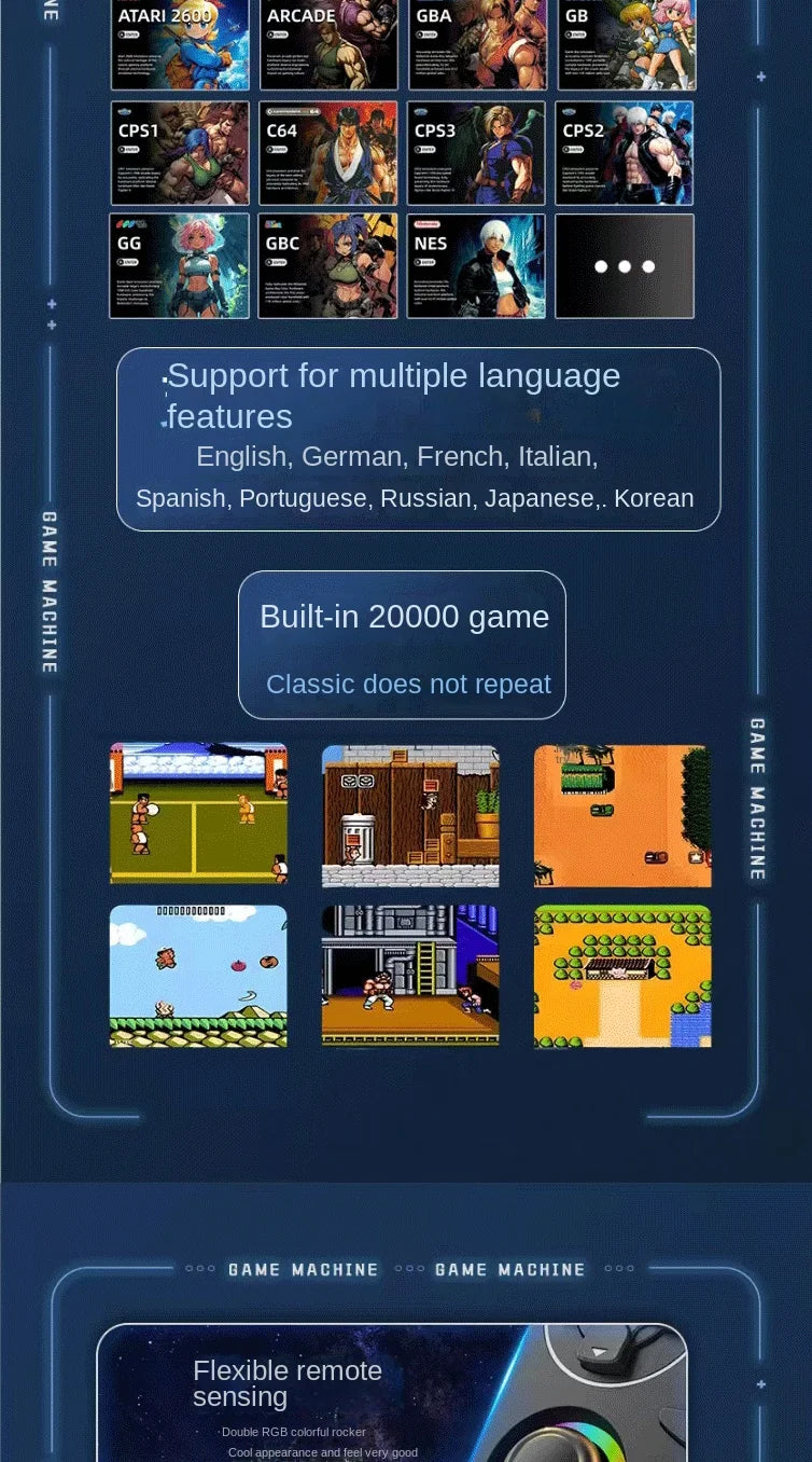 Portable Android Handheld Game Console Support Global Online PVP Play PSP & Nostalgic Retro Arcade Games