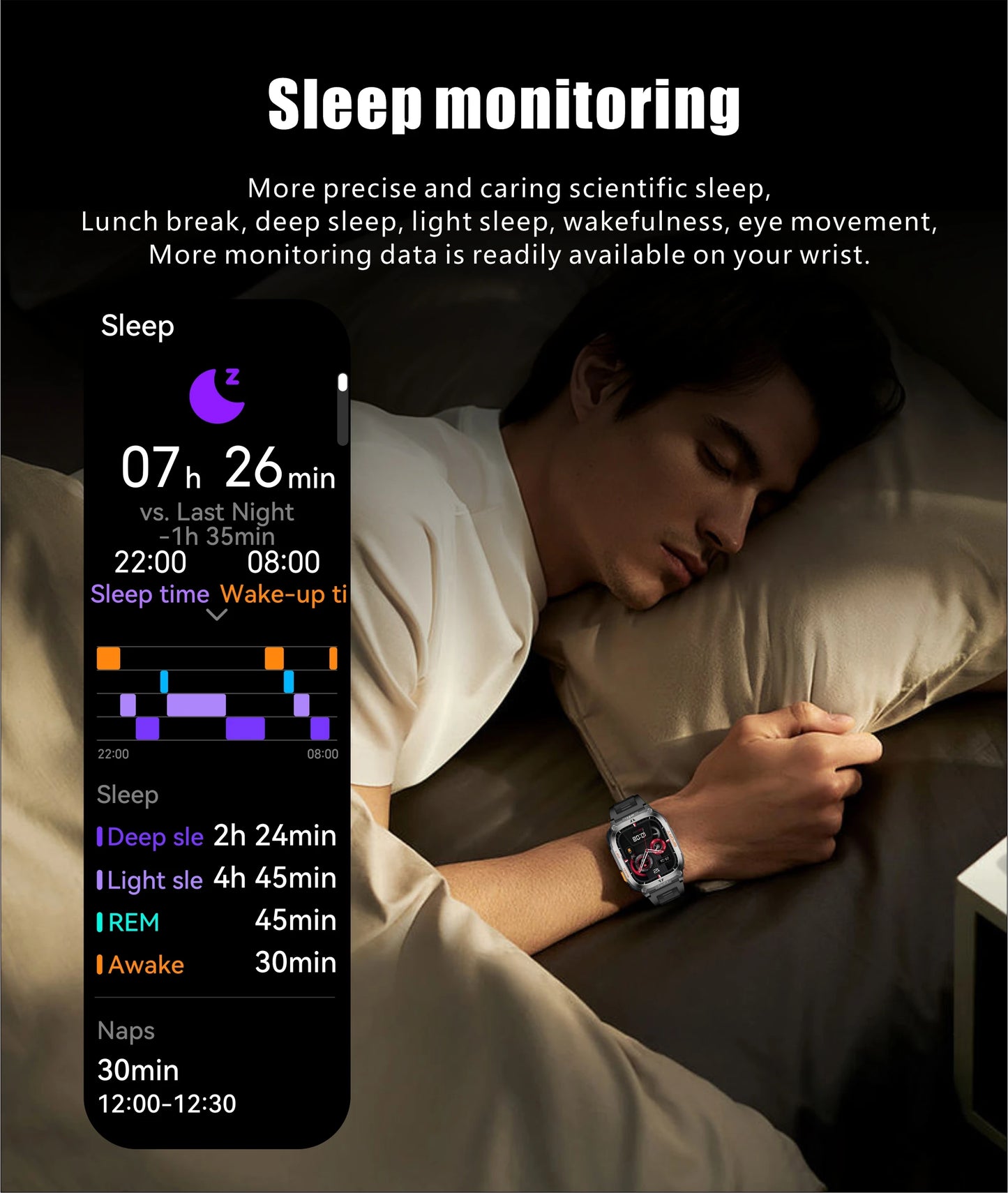 New GPS Tracking Smart Watch LED Flashlight 2.01inch HD Screen Compass BT Call Waterproof Sport Smartwatch For Android iOS