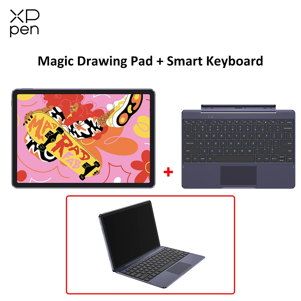 XPPen Magic Drawing Pad 12 inch Tablet Android Pad 2K Resolution 16K Levels 8GB 256GB Graphics Drawing Tablet Monitor Android 14