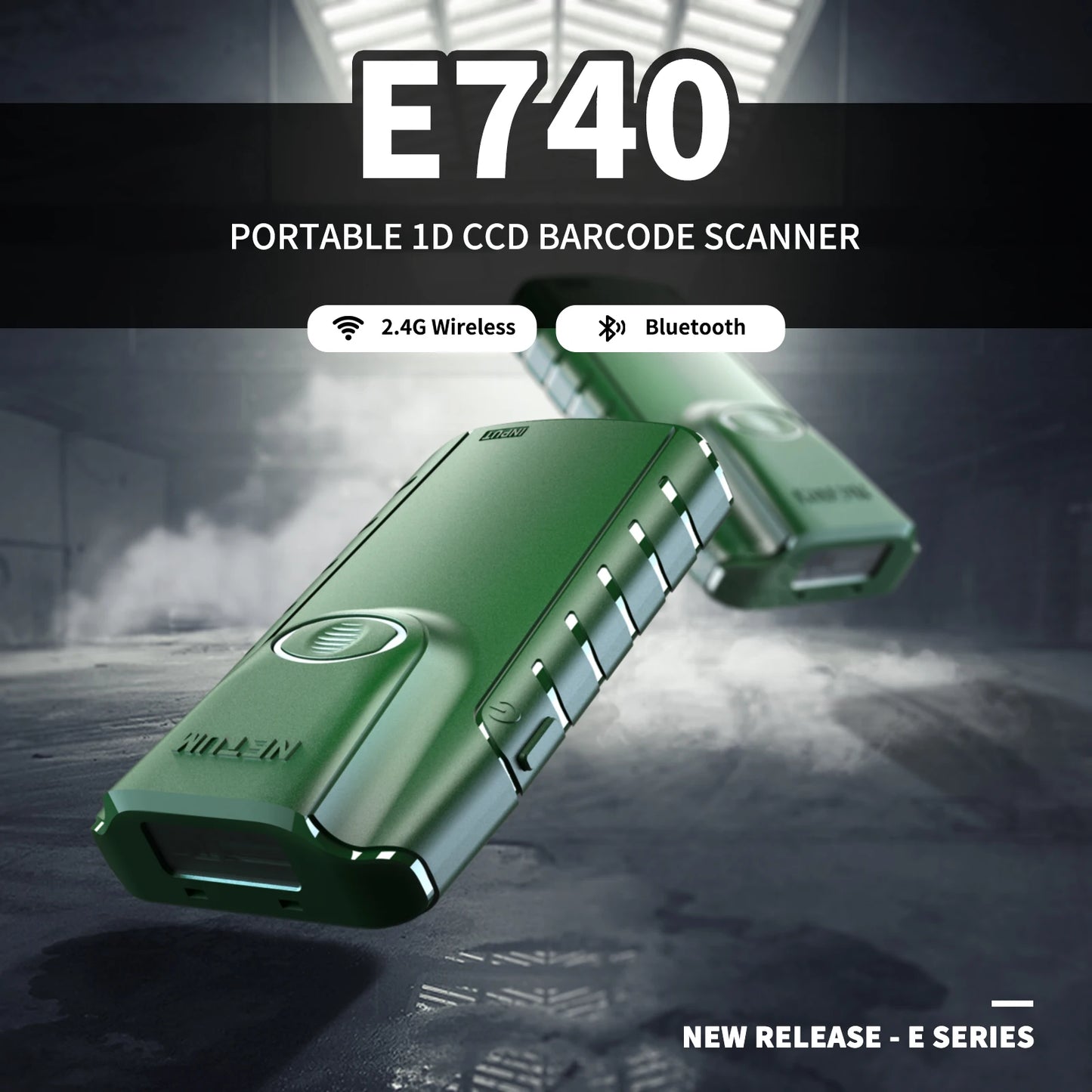 NETUM E740 Wireless CCD Barcode Scanner AND E800 Bluetooth 2D QR Bar code Reader PDF417 Scanner for mobile payment Industry