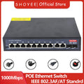 12-Port Gigabit POE RJ45 Ethernet Switch SFP with for 802.3af/at Uplink Unmanaged Plug and Play,for IP Camera/NVR
