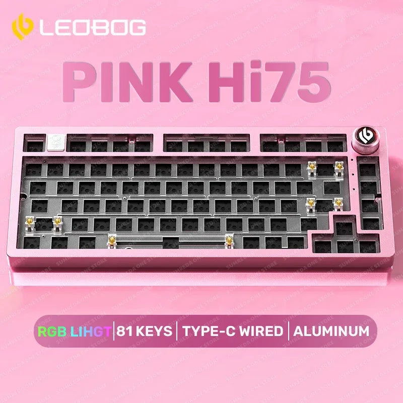 LEOBOG Hi75C Pro Hi75 Sugar65 Custom Mechanical Keyboard Aluminum Kits Hot Swap Wired Gaming Keyboard RGB Gamer Gasket Keyboard