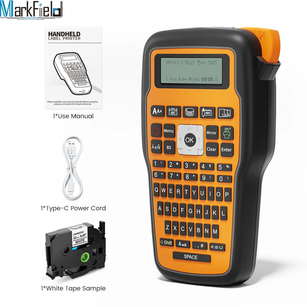 E1000 PRO Portable Label Printer 203dpi Compatible for Brother TZe231 HSE231 FX231 6-12mm Label Maker Machine Industrial Labeler