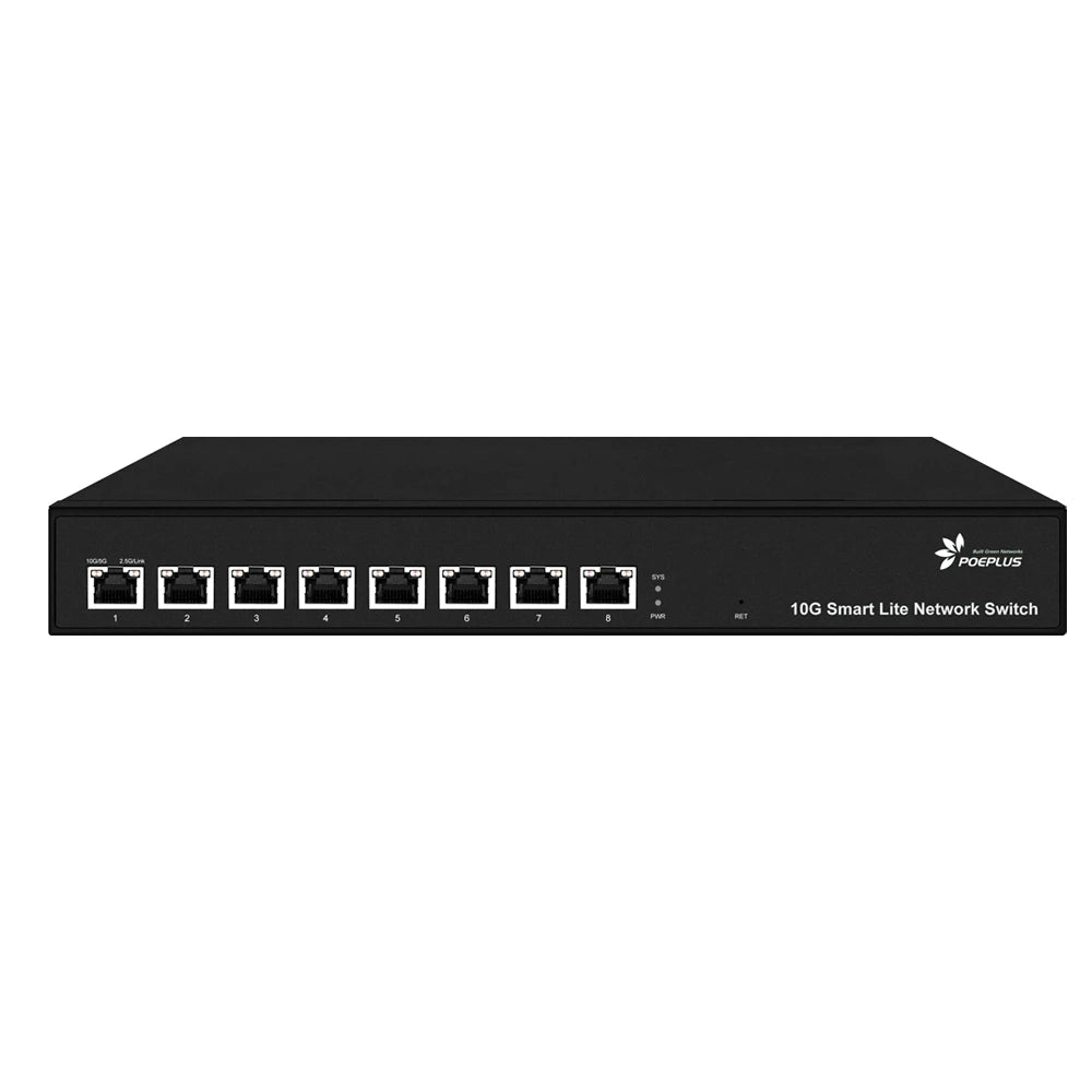 8 ports 10Gbe  switch|multi-gigabit web managed switch|POE or NON ,100/1000/10000M are adaptive