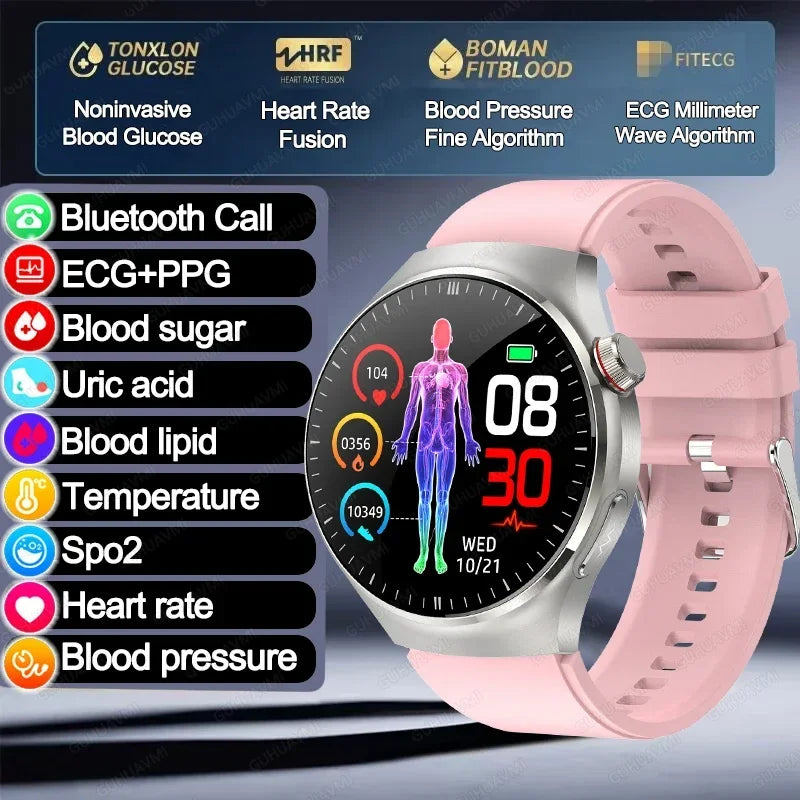 Xiaomi New Medical Grade Smart Watch Blood Sugar Blood Lipid Uric Acid ECG+PPG Body Temperature Bluetooth Call Health Smartwatch