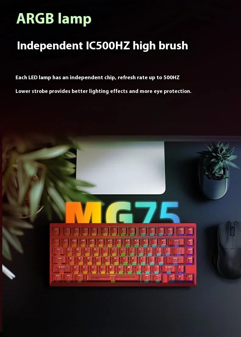 IROK MG75 PRO/MAX Mechanical Keyboard Magnetic Switch Rgb Hot Swap Aluminum Rt0.005 Quick Dismantling Structure Custom PC Gifts