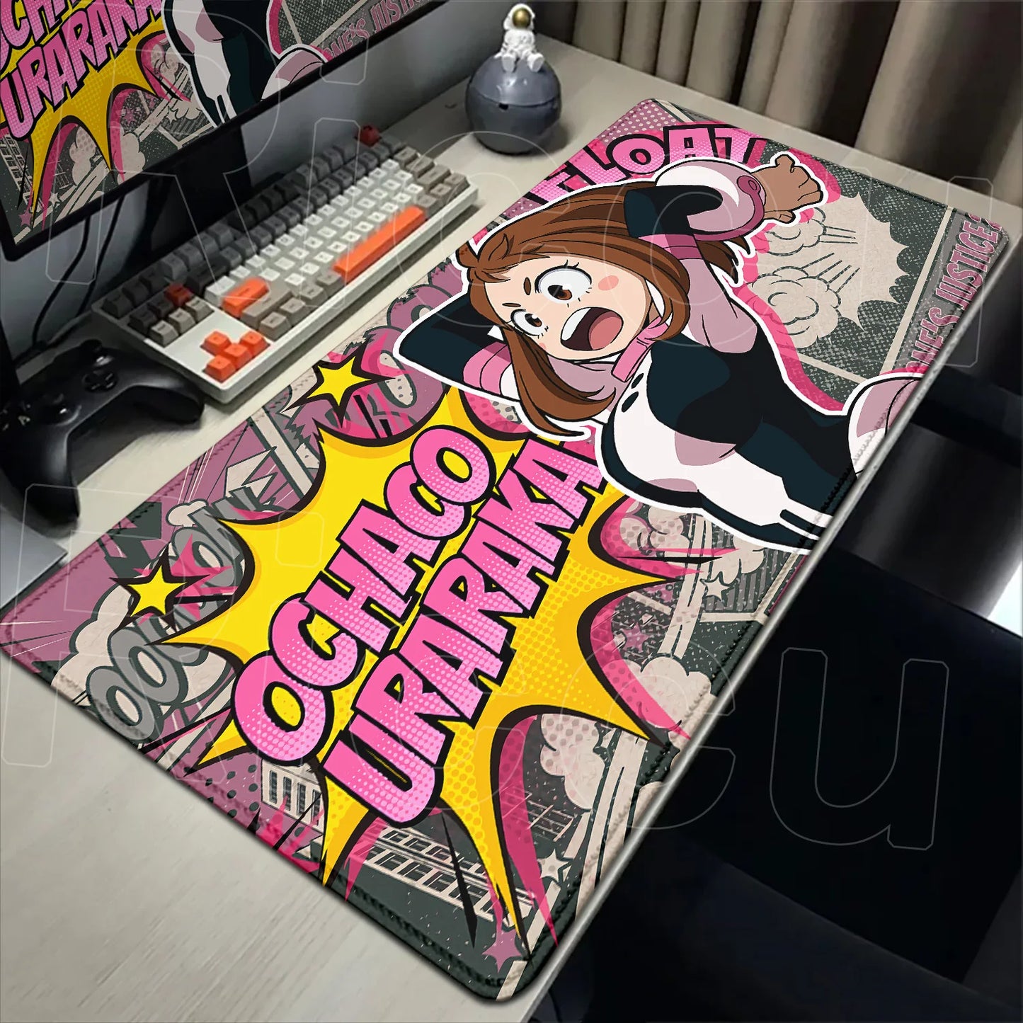 Japan Anime My Hero Academia Mousepad Bakugou Katsuki Large Lock Edge Keyboard Pad For Gamer Computer Desk Mats Anti-slip Rubber