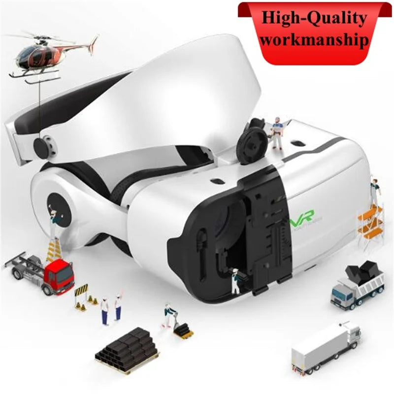 G02EF Virtual Reality VR Glasses IMAX HD 3D Glasses Google Cardboard Box Stereo VR Headset for IOS Android Phone,Support Gamepad