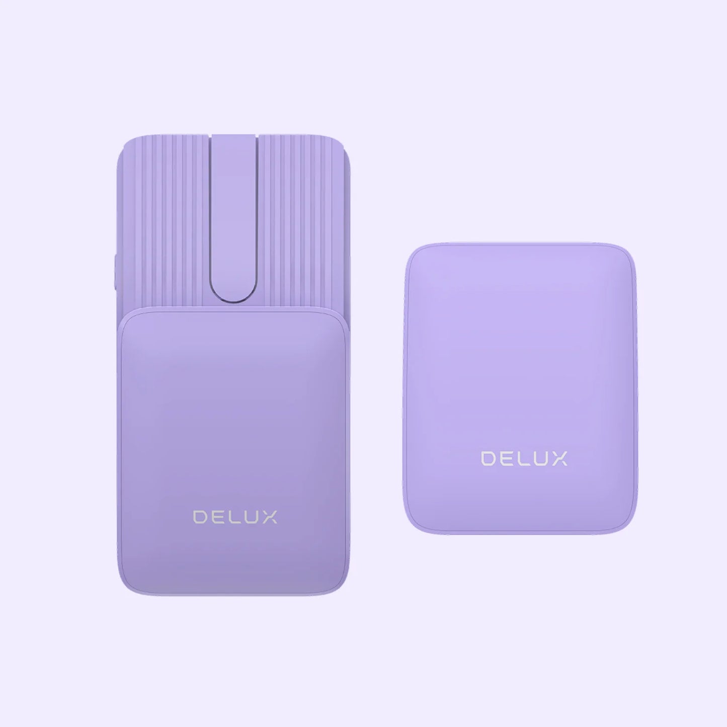 Delux Folding Keyboard Mouse Set Multi Function Ultra Slim Portable Bluetooth Silent Combo Multi-Device for PC Laptop Tablet