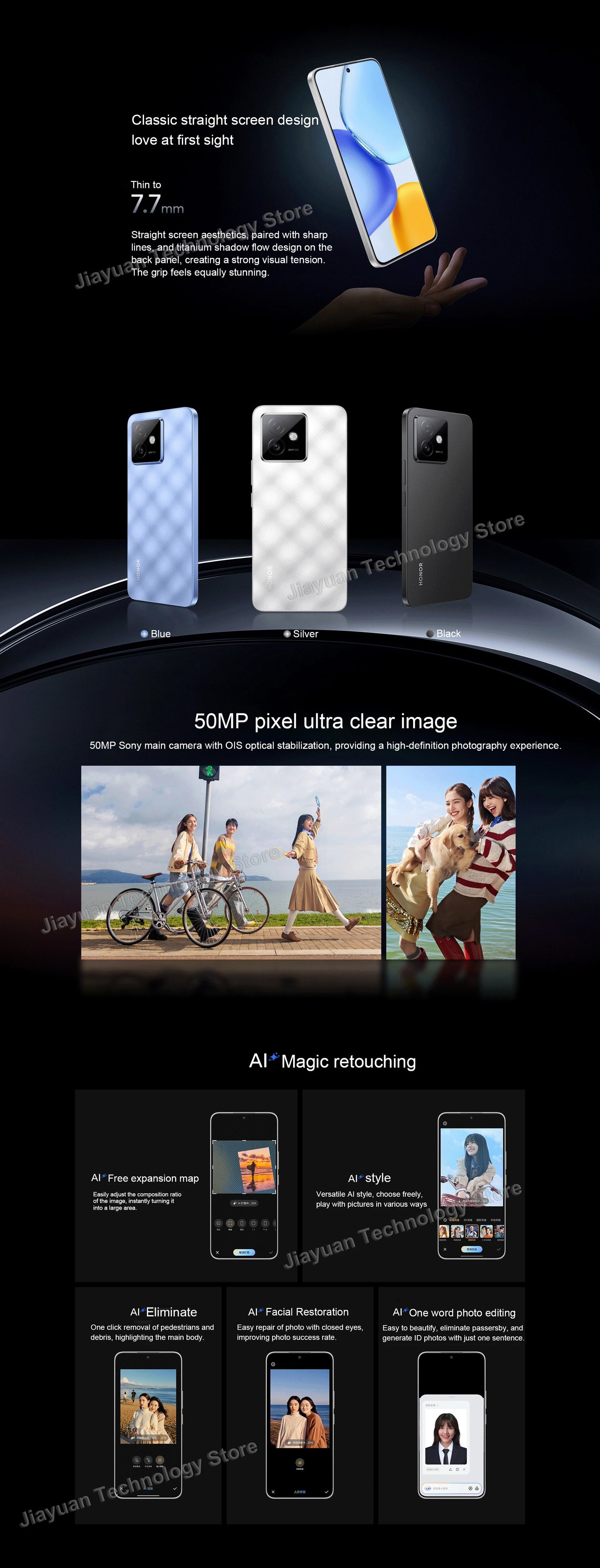 Original HONOR X60 GT 5G Mobile Phone 6.7" AMOLED Display Snapdragon 8+ Gen 1 Battery 6300mAh 80W Charging GMS Smartphone