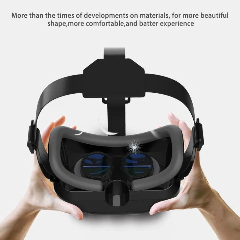 VR Virtual Reality Glasses Home 3D Viewing VR Helmet Suitable for 4.7-7 Inch Large Screen Mobile Phones, Support Game Controller