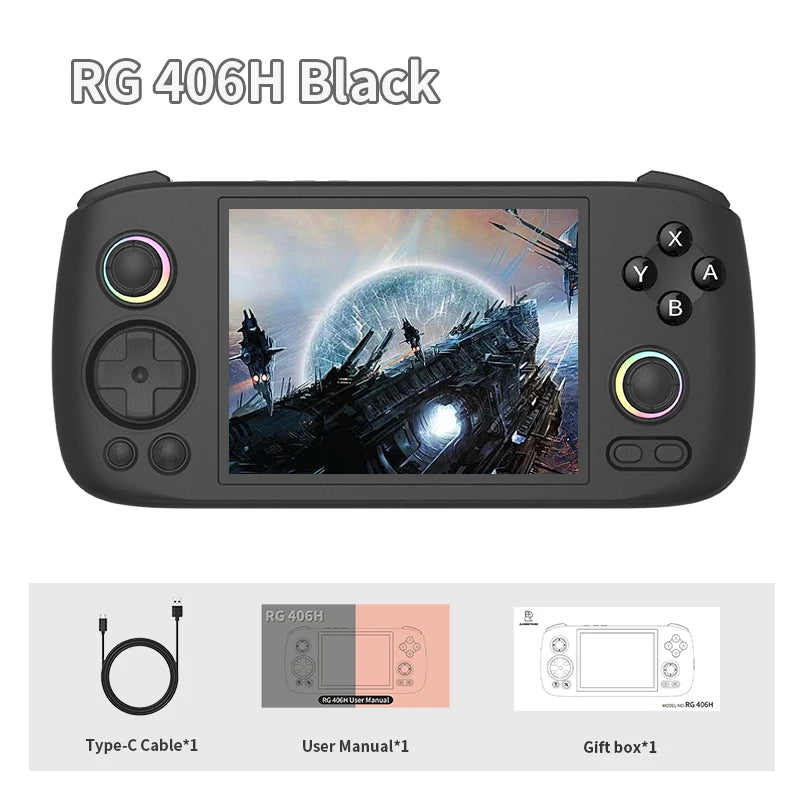 ANBERNIC RG406H RG 406H Handheld Game Console 4inch IPS Multi-touch Screen Retro Video Games Players Support 5G WIFI FOTA Update