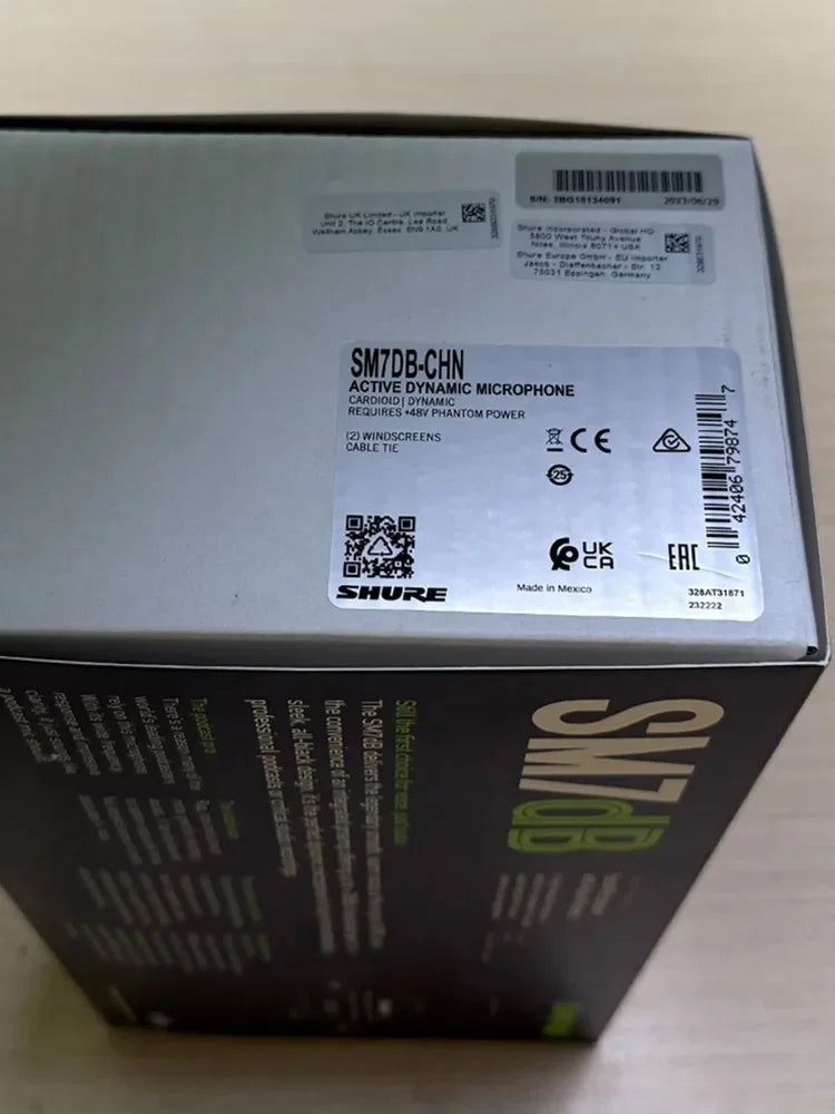 Shure SM7dB 7DB professional podcast microphone, built-in+28dB preamplifier, with optional frequency response dynamic microphone