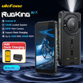 【2025 NEW】Ulefone RugKing 4G Rugged Phone Android 15 Up to 16GB+256GB Waterproof Smartphone 9600mAh 50MP Camera NFC Global