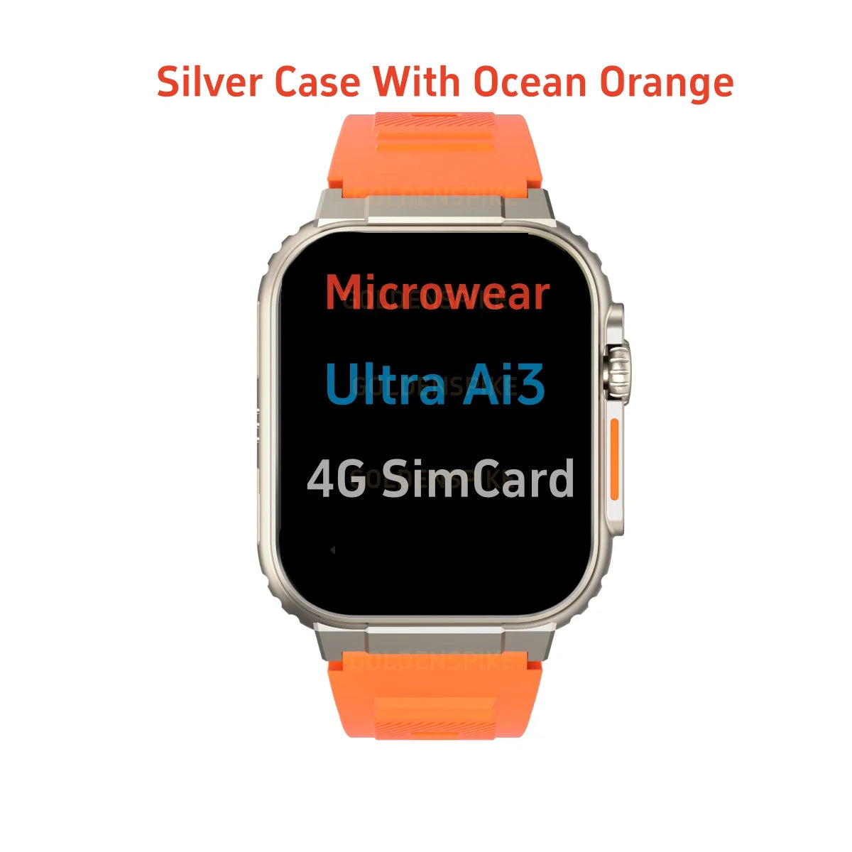 Microwear Ultra Ai3 Smartwatch 5G 180° Rotating Camera Google Play GPS WIFI 2.2inch Amoled HD Display 4G Calling Smartwatch Men
