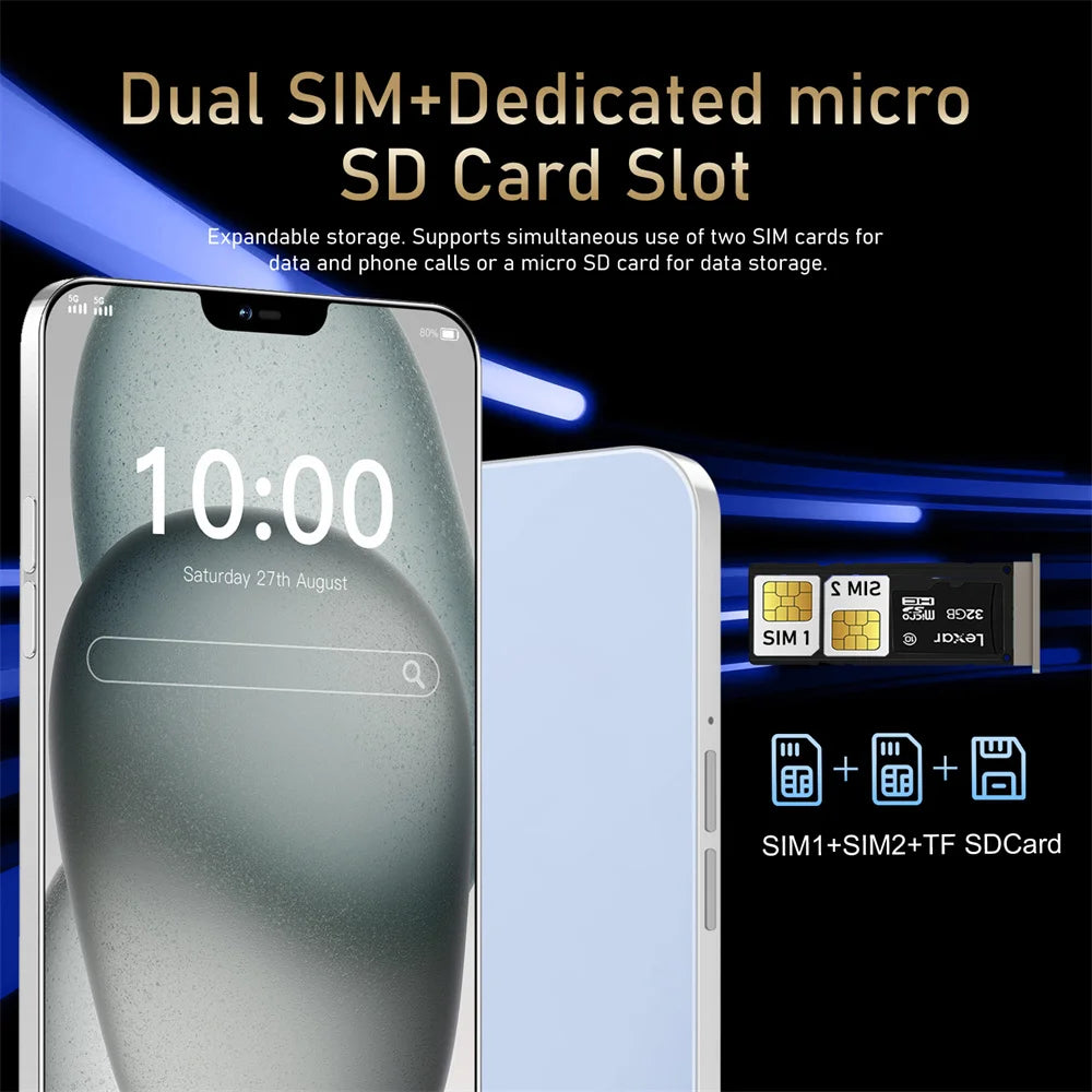 Brand New Pad Tablet PC For 14T Pro 7.0 inch HD Android 15 22GB+2TB 8000mAh Battery 4G 5G Dual Sim Card WiFi GPS Tab