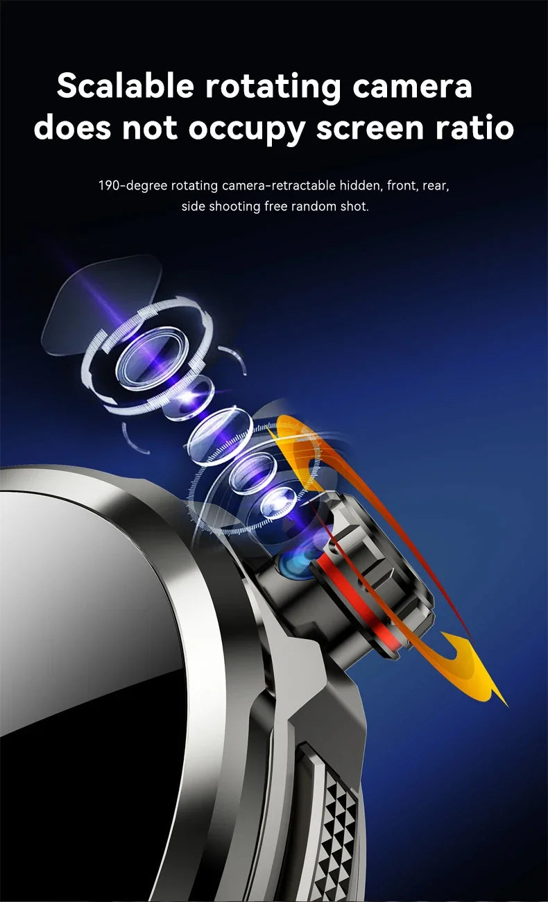 5G/4G Full Network Smart Watch 1.95 inch 720*720 Big Screen HD 8GB+128GB RAM Video Call Smartwatch Google Play WIFI GPS Sim Card