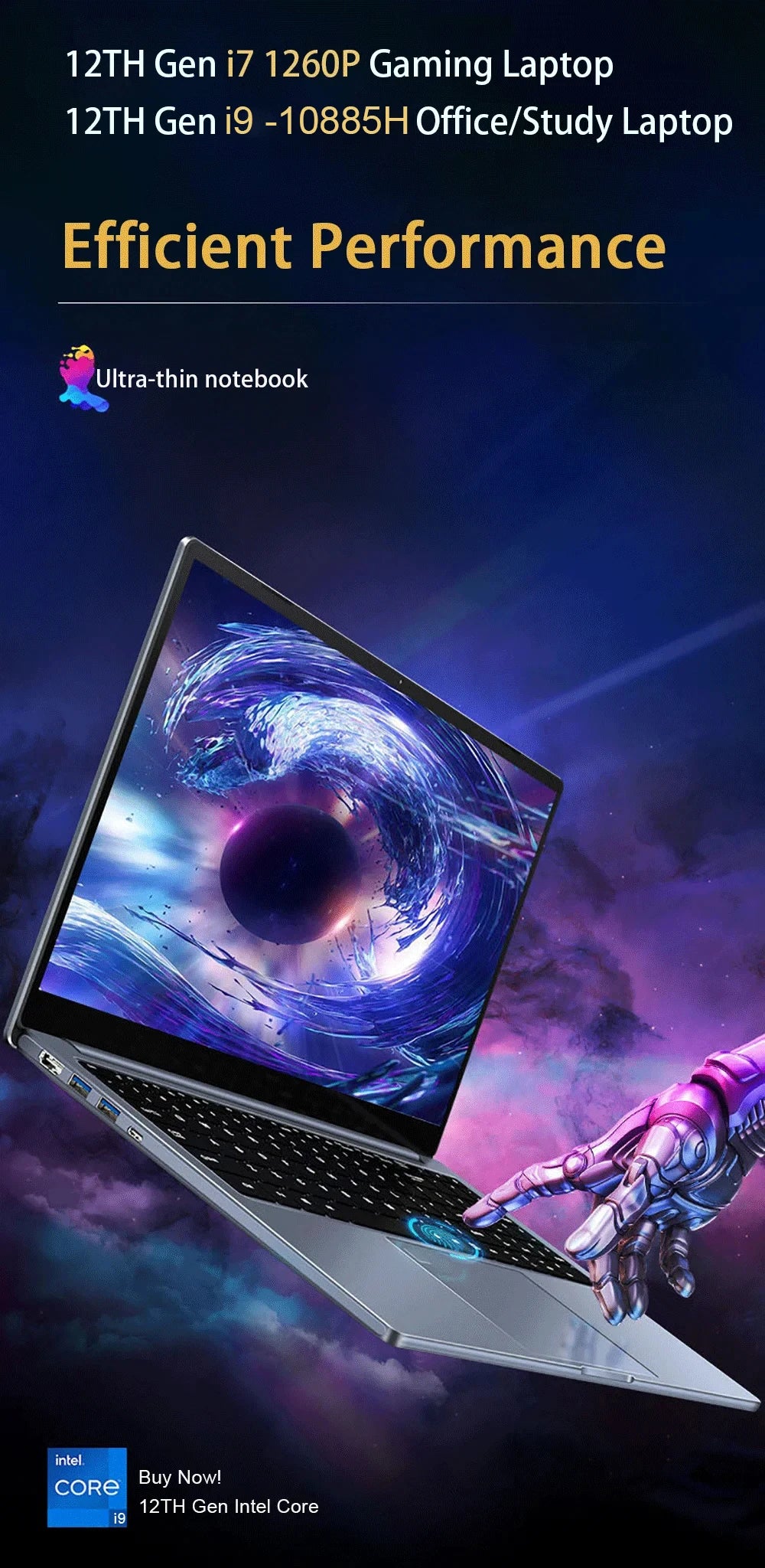 NEW S3 Computer 15.6 Inch Intel Core i9-12900H/i7-8750H Por Laptop 2*DDR4 2*M.2 64GB 2TB SSD  Windows 11 Fingerprint Unlock 60Hz