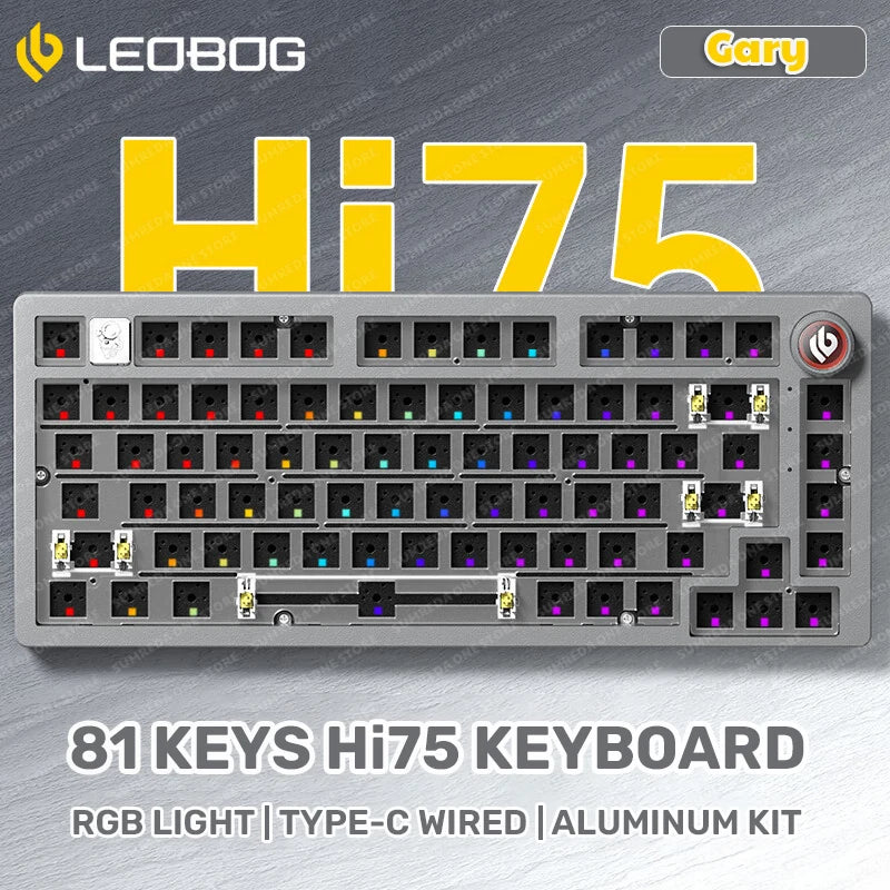 LEOBOG Hi75C Pro Hi75 Sugar65 Custom Mechanical Keyboard Aluminum Kits Hot Swap Wired Gaming Keyboard RGB Gamer Gasket Keyboard