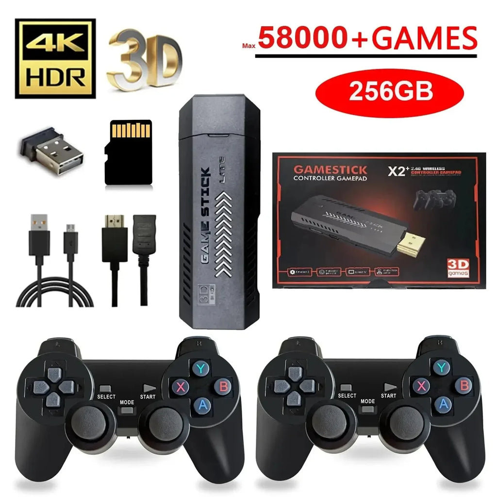 X2 Plus 64G 128G 256G 50000 Games Retro Video Game Console with GD10 Pro Stick 4K 3D HD Support Wireless Controller254